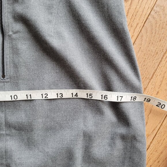 Banana Republic Gray Sleeveless Pencil Sheath Dress V Neck 2 - Picture 15 of 16